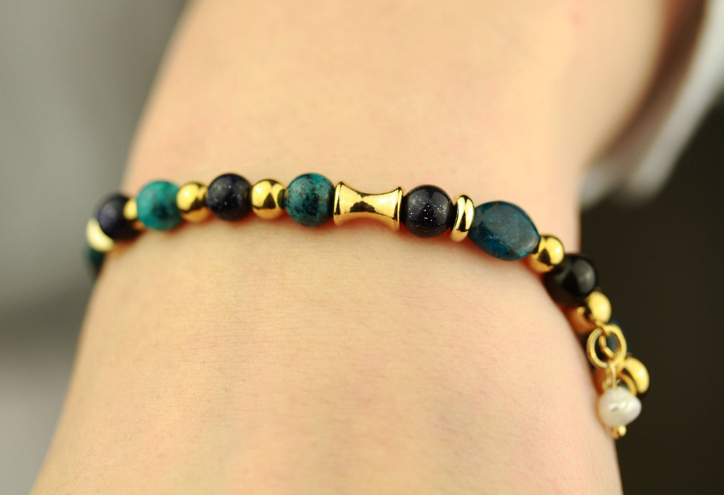 Tigerauge Naturstein Armband – Handgefertigtes Perlenarmband