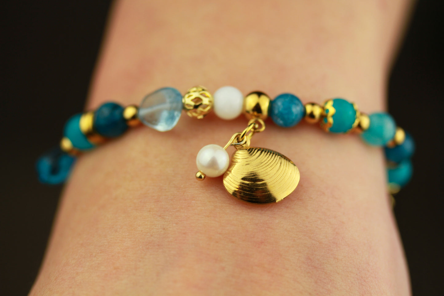 Magisches Aquamarin Armband – Handgefertigtes Naturstein Schmuckset | Spiritual Harmony