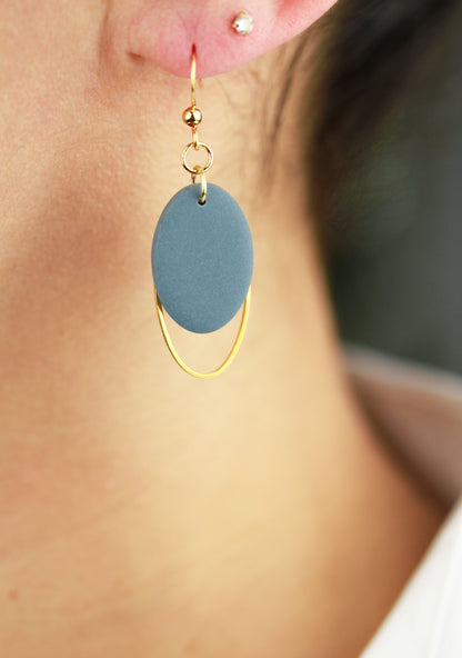 Ovale Polymer Clay Ohrringe – Statement Schmuck | Dewlight Kollektion