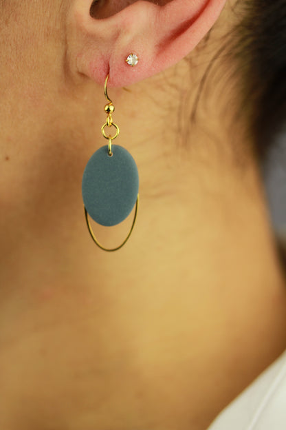 Ovale Polymer Clay Ohrringe – Statement Schmuck | Dewlight Kollektion