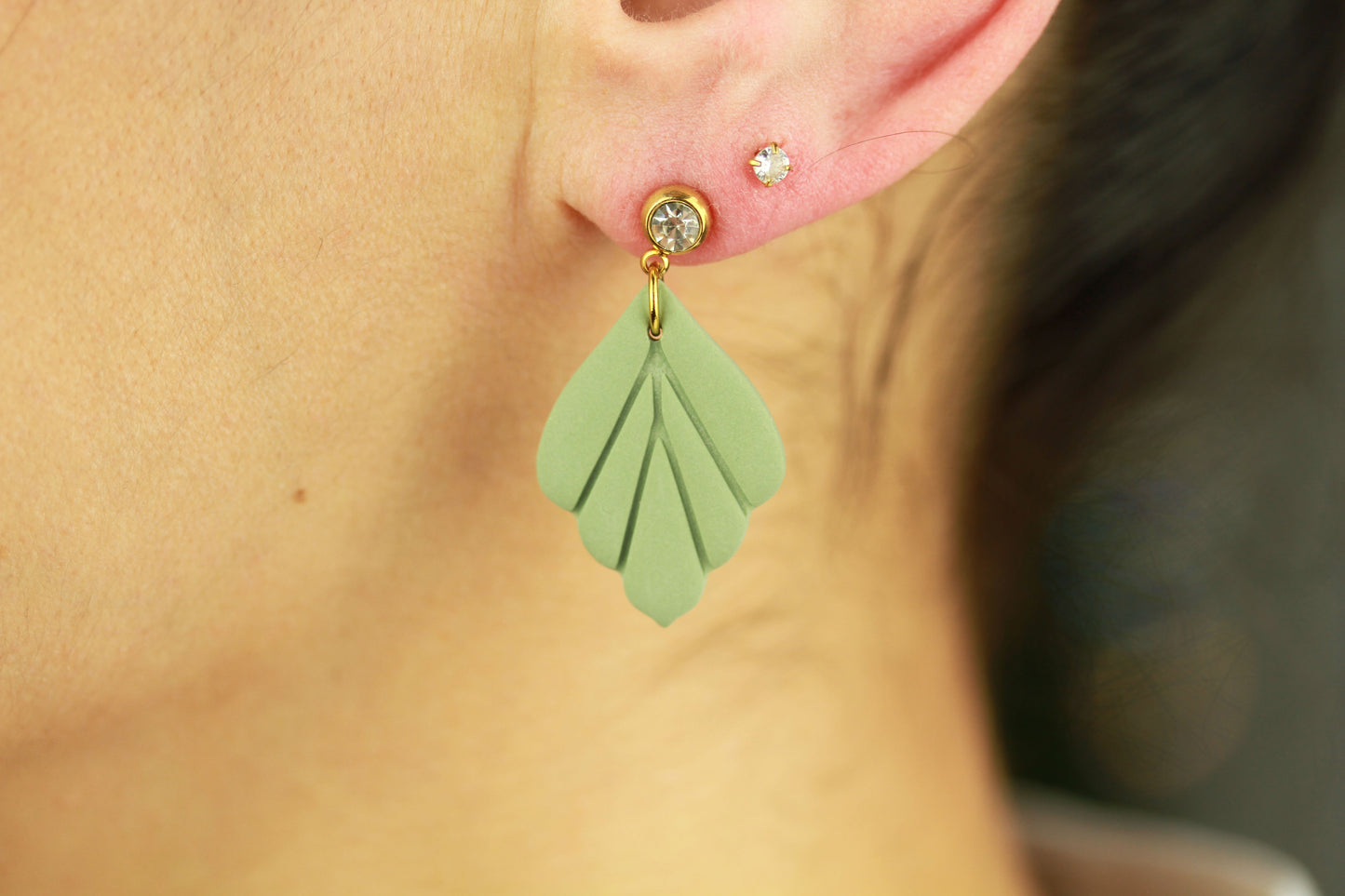 Kleine Blatt Ohrringe – Polymer Clay Statement Ohrringe | Kollektion Marlen