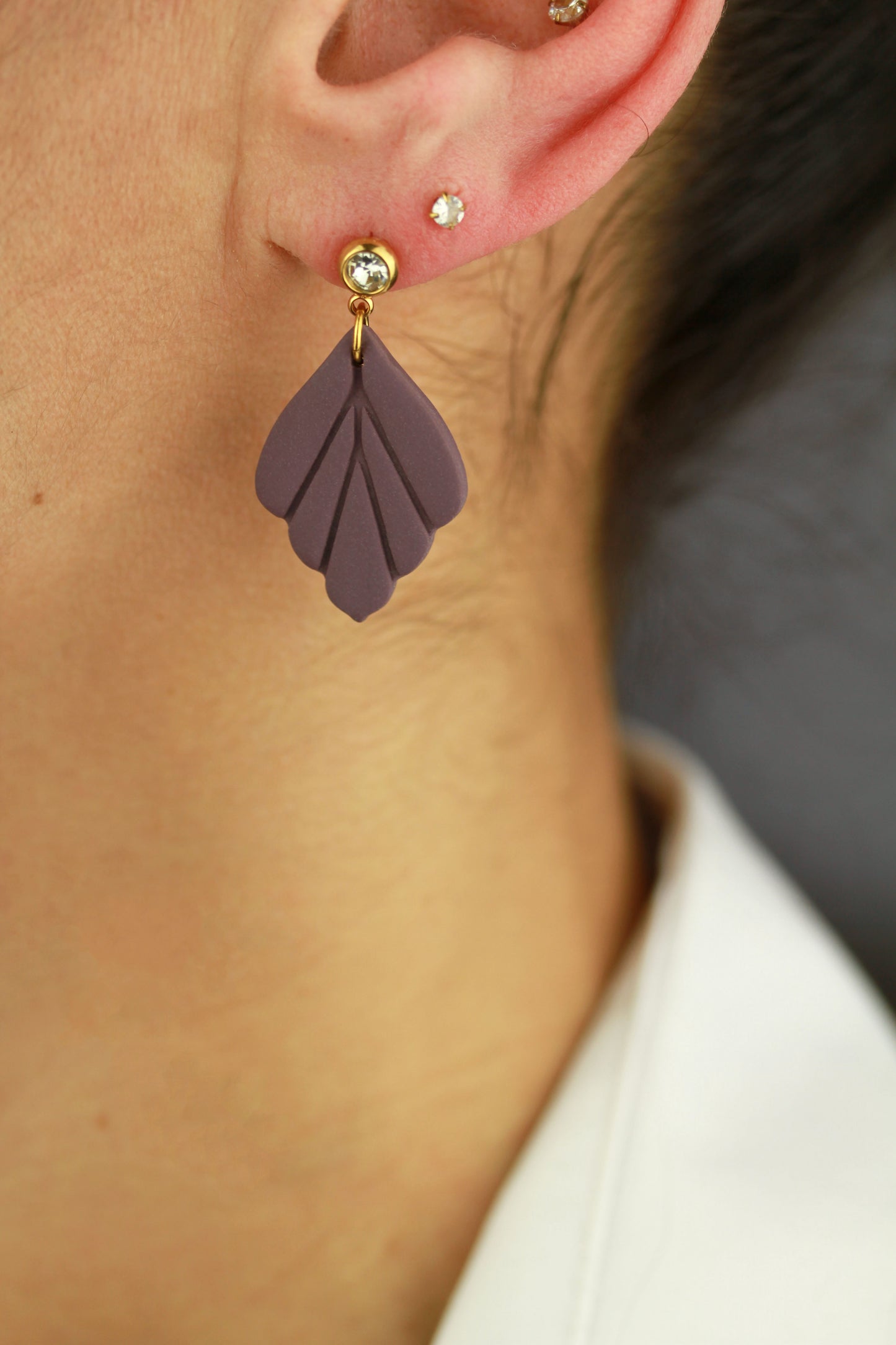 Kleine Blatt Ohrringe – Polymer Clay Statement Ohrringe | Kollektion Marlen