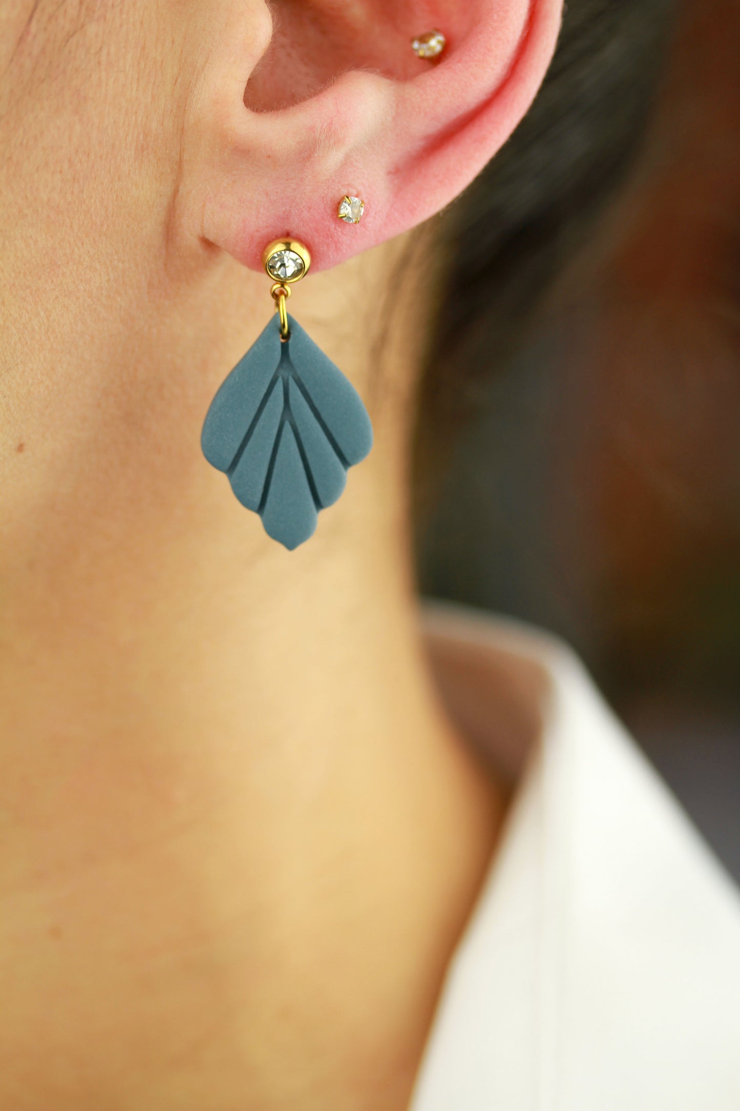 Kleine Blatt Ohrringe – Polymer Clay Statement Ohrringe | Kollektion Marlen