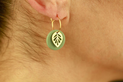 Polymer Clay Ohrringe mit Goldblatt – Statement Ohrringe | Kollektion Marlen
