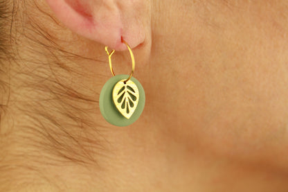 Polymer Clay Ohrringe mit Goldblatt – Statement Ohrringe | Kollektion Marlen