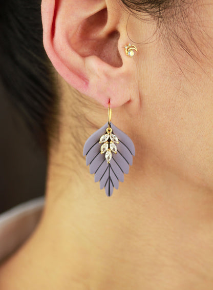 Große Herbst Blatt Ohrringe – Polymer Clay Statement Ohrringe | Dewlight Kollektion