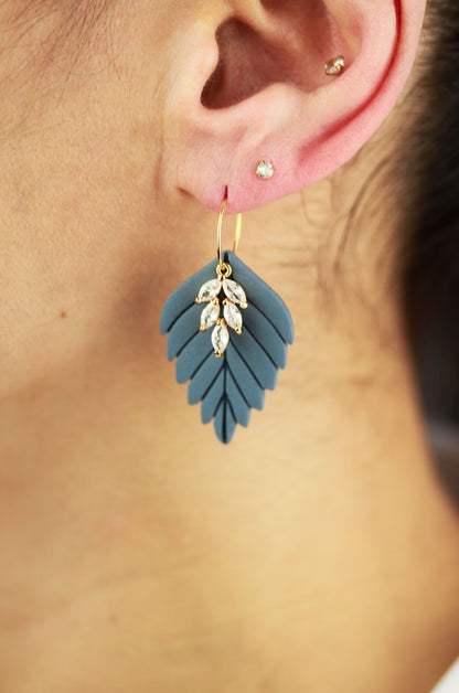 Große Herbst Blatt Ohrringe – Polymer Clay Statement Ohrringe | Dewlight Kollektion