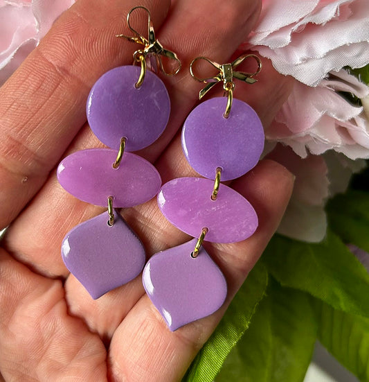 Lilac Bow Drops -  Ohrringe