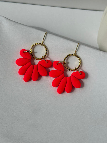 Coral Bloom Fan – Silver - Ohrringe