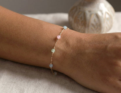 Buntes Perlenarmband mit Verschluss – Farbenfrohes handgefertigtes Unikat