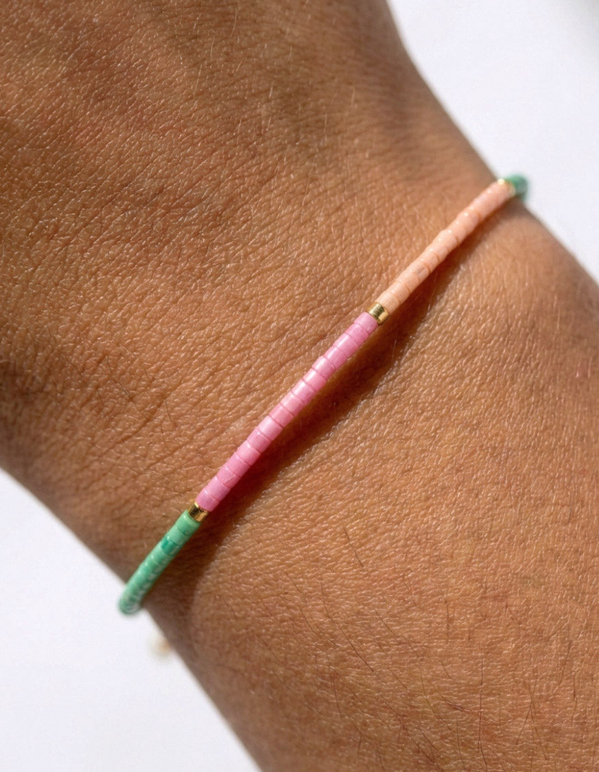 Buntes Miyuki Perlenarmband – Handgefertigter filigraner Schmuck