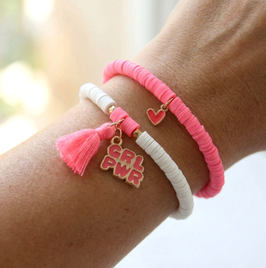 Power Girl Katsuki Armbänder – 2er Set | Handgefertigte Polymer Clay Perlenarmbänder