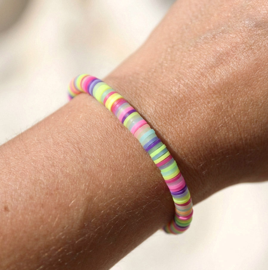 Regenbogen Mixed Jelly Armband – Buntes Katsuki Perlenarmband | Handgefertigt