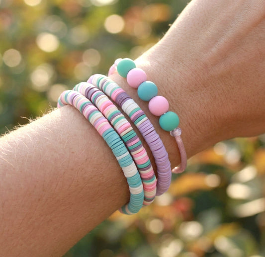 Pastell Mix – 4-teiliges Katsuki Perlenarmband-Set | Handgefertigt