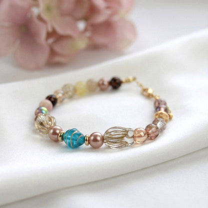 Golden Crystal – Funkelndes Kristallglas Armband | Handgefertigt