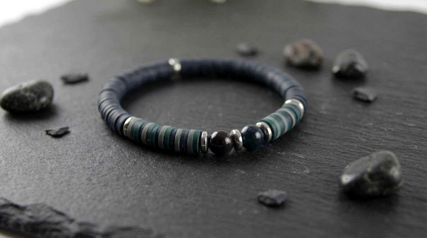 Amethyst-Quarz-Tigerauge Freundschaftsarmband – Katsuki Naturstein Armband | Handmade