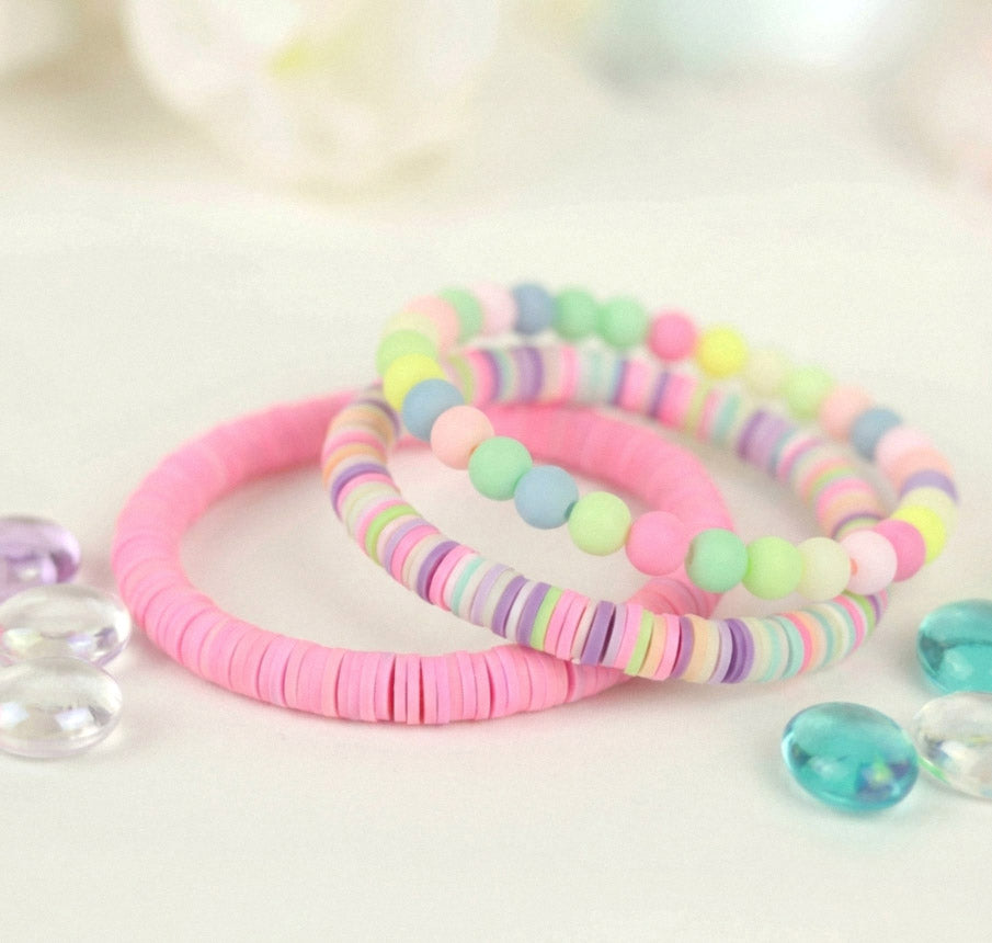 Pastell Katsuki Armbandset – 2-teilig | Handgefertigte Polymer Clay Armbänder