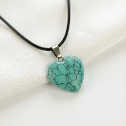Türkis Naturstein Anhänger – Handgefertigte Naturstein-Halskette