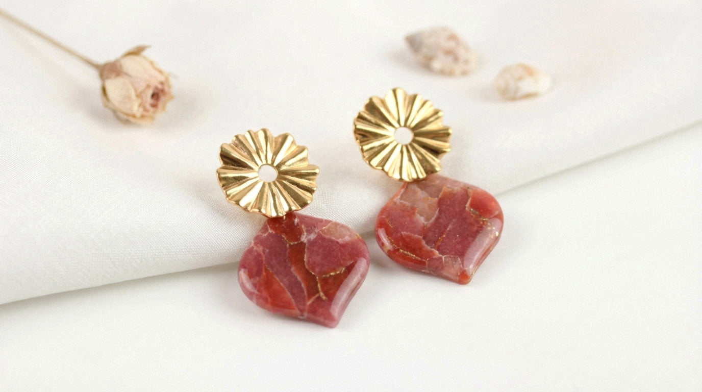 Terra Sol – Handgefertigte Boho Statement Polymer Clay Ohrringe