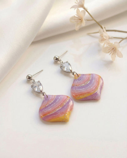 Sonnenuntergang Polymer Clay Ohrringe – Kollektion Mystic Sunset