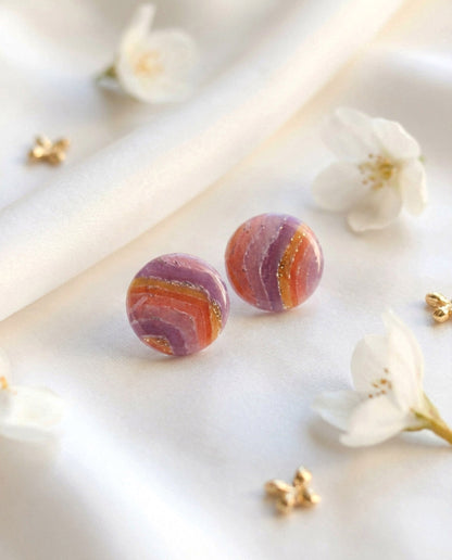 Sonnenuntergang Polymer Clay Ohrringe – Kollektion Mystic Sunset