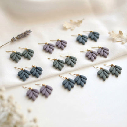Kleine Blatt Ohrringe – Handgefertigte Polymer Clay Statement Ohrringe | Dewlight