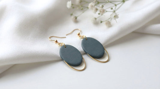 Ovale Polymer Clay Ohrringe – Statement Schmuck | Dewlight Kollektion