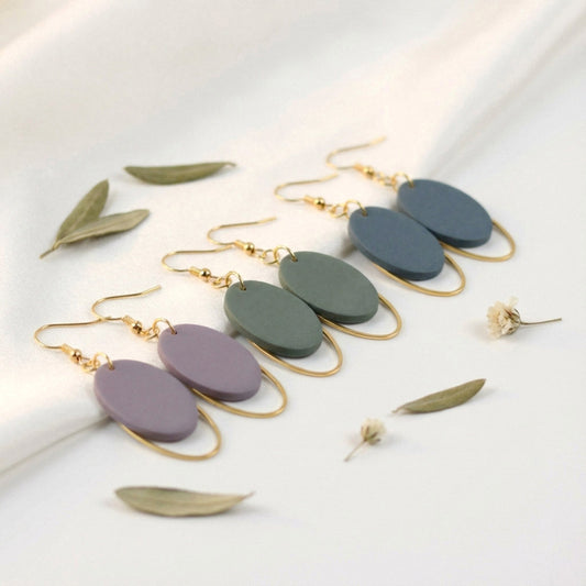 Ovale Polymer Clay Ohrringe – Statement Schmuck | Dewlight Kollektion