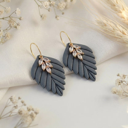 Große Herbst Blatt Ohrringe – Polymer Clay Statement Ohrringe | Dewlight Kollektion