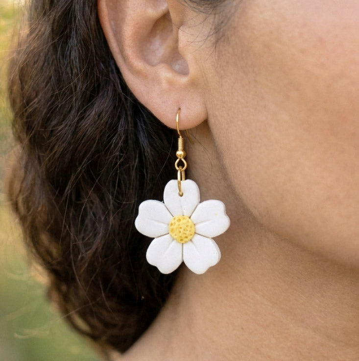 White Daisy – Ohrringe