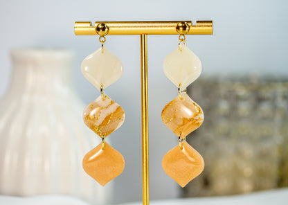 Statement Ohrringe - Wavy - Apricot Glow Collection