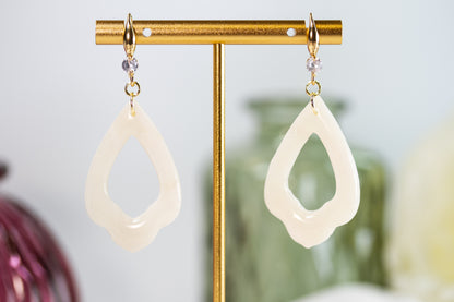 Statement Ohrringe – Cut Out Marble – Nude Goldadern