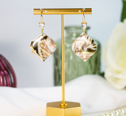 Ohrringe – Leaf – Ivory Mocha Collection