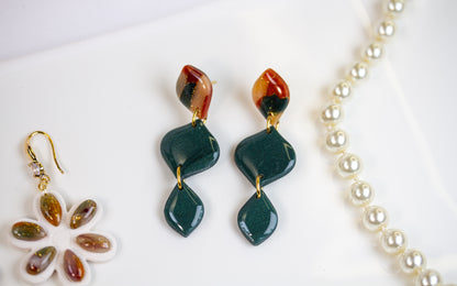 Statement Ohrringe – Dangle 3-teilig – Amber Bloom Collection