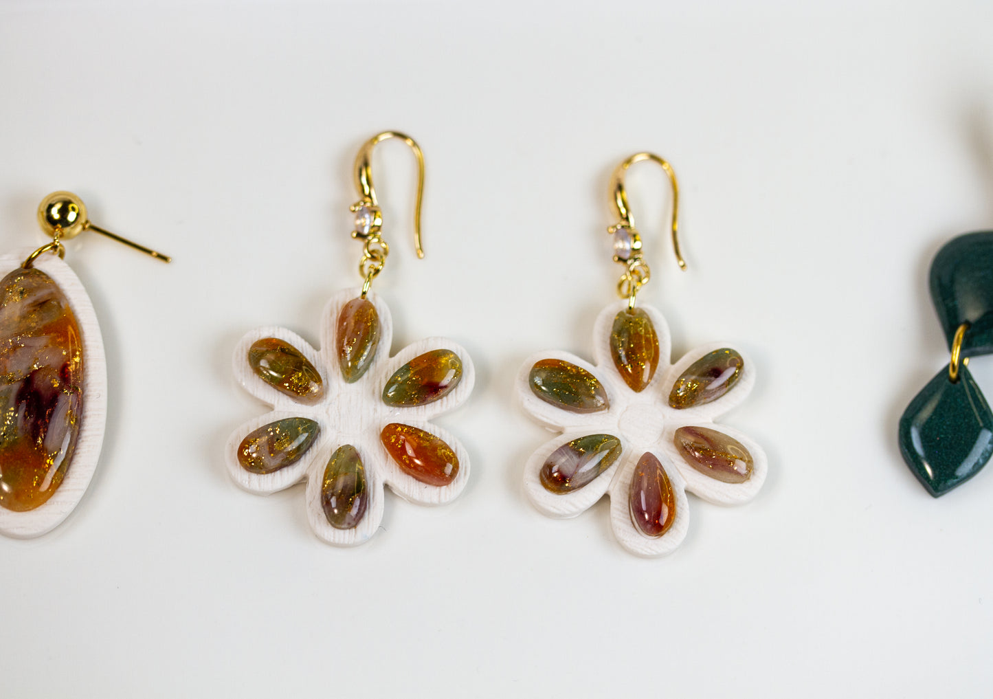 Ohrringe – Daisy Flower – Amber Bloom Collection