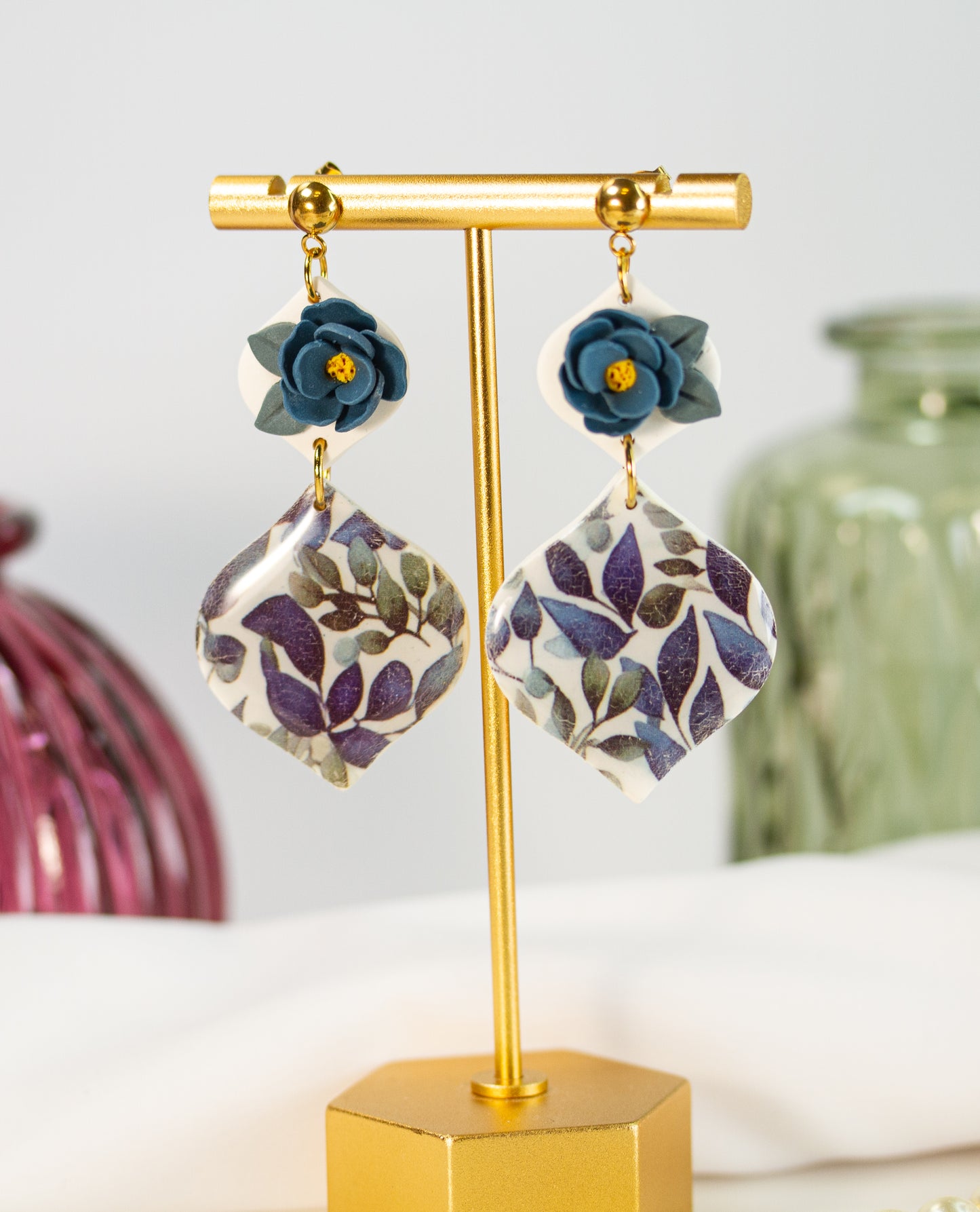 Midnight Bloom – Statement Ohrringe