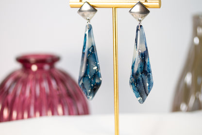 Lange Statement Ohrringe – Midnight Bloom Collection