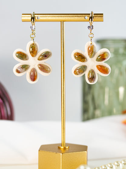 Ohrringe – Daisy Flower – Amber Bloom Collection