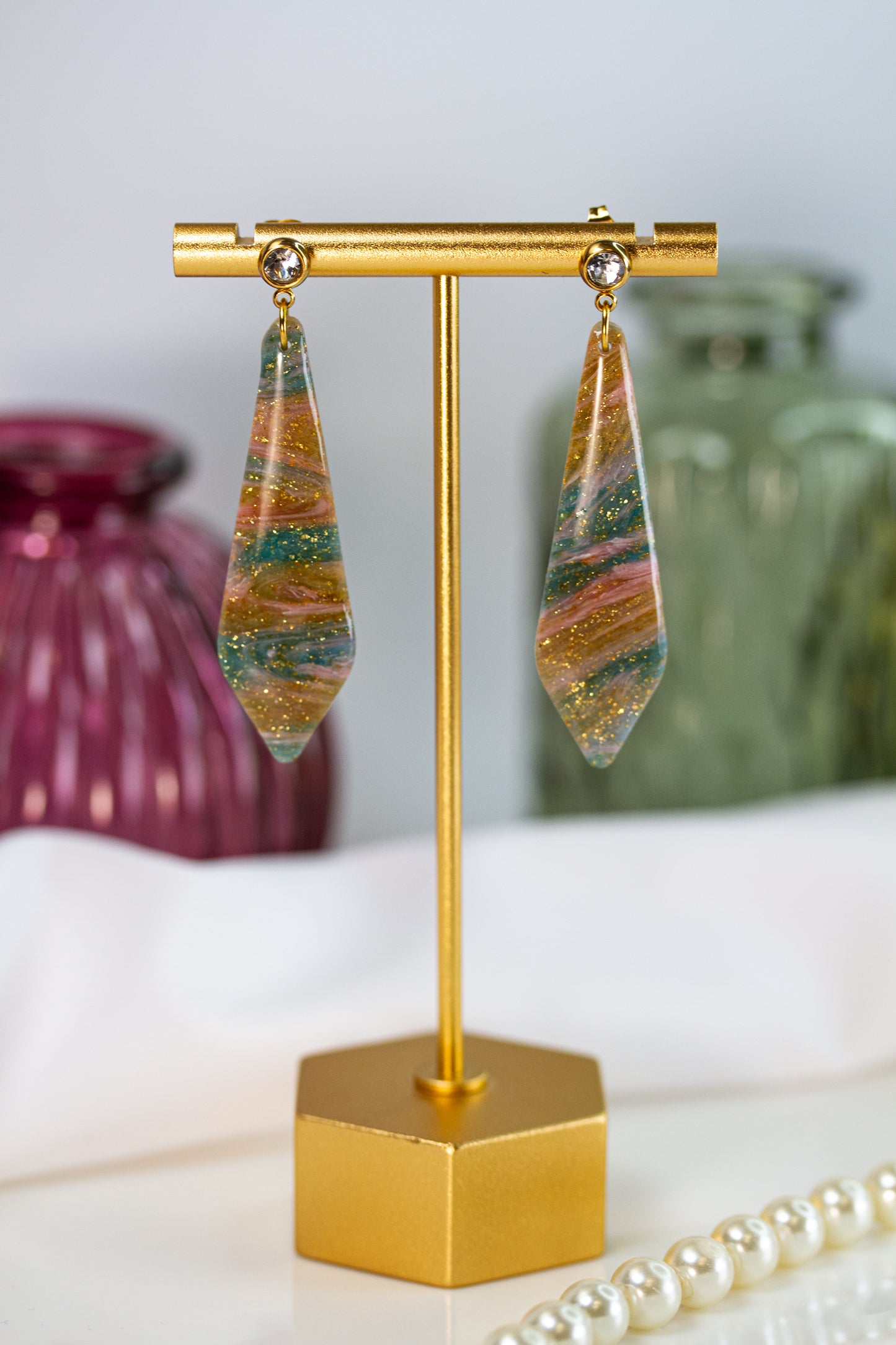 Ohrringe – Multicolor – Lang