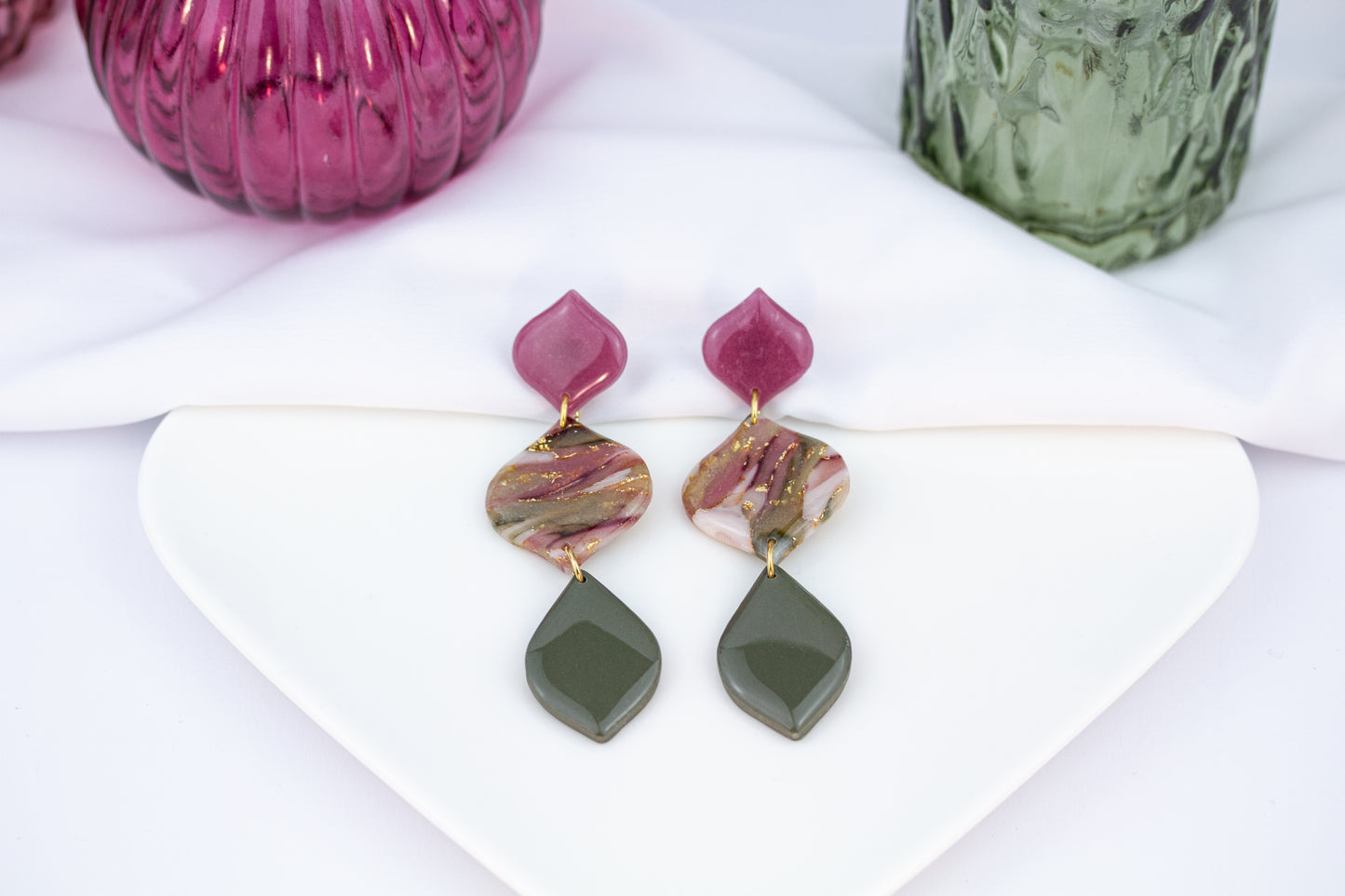 Statement Ohrringe – Berry Olive Collection