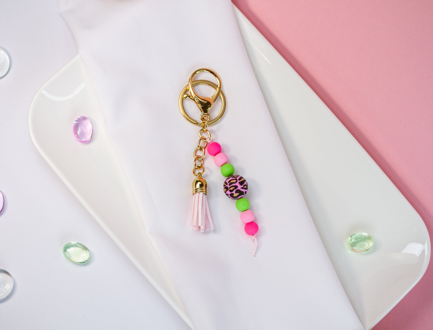 Happy Leo Schlüsselanhänger - Perlen & Quaste