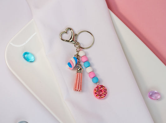 Happy MarshyDonut Schlüsselanhänger - Perlen