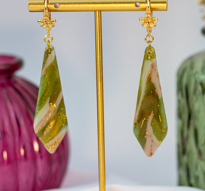 Ohrringe – Lang – Sage Marble Collection