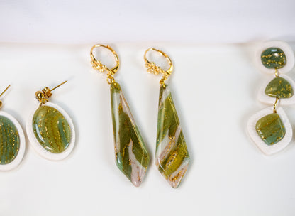 Ohrringe – Lang – Sage Marble Collection