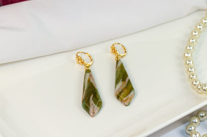 Ohrringe – Lang – Sage Marble Collection