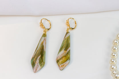 Ohrringe – Lang – Sage Marble Collection