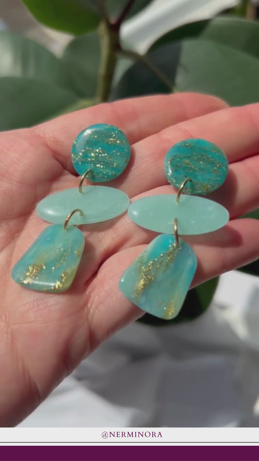 Aqua Sorbet Bloom - Ohrringe