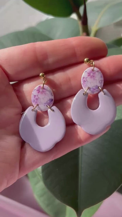 Velvet Blossom – Mauve Flow - Ohrringe