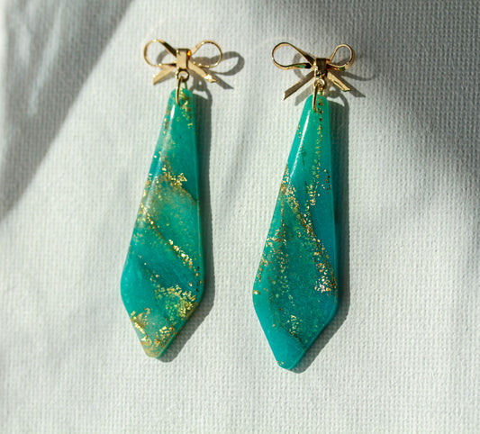Ocean Glow Bow - Statement Ohrringe