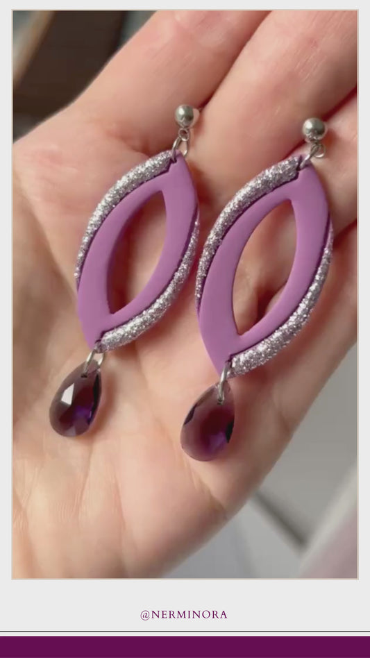 Crystal Veil Lilac – Ohrringe